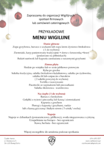 Menu wigilijne